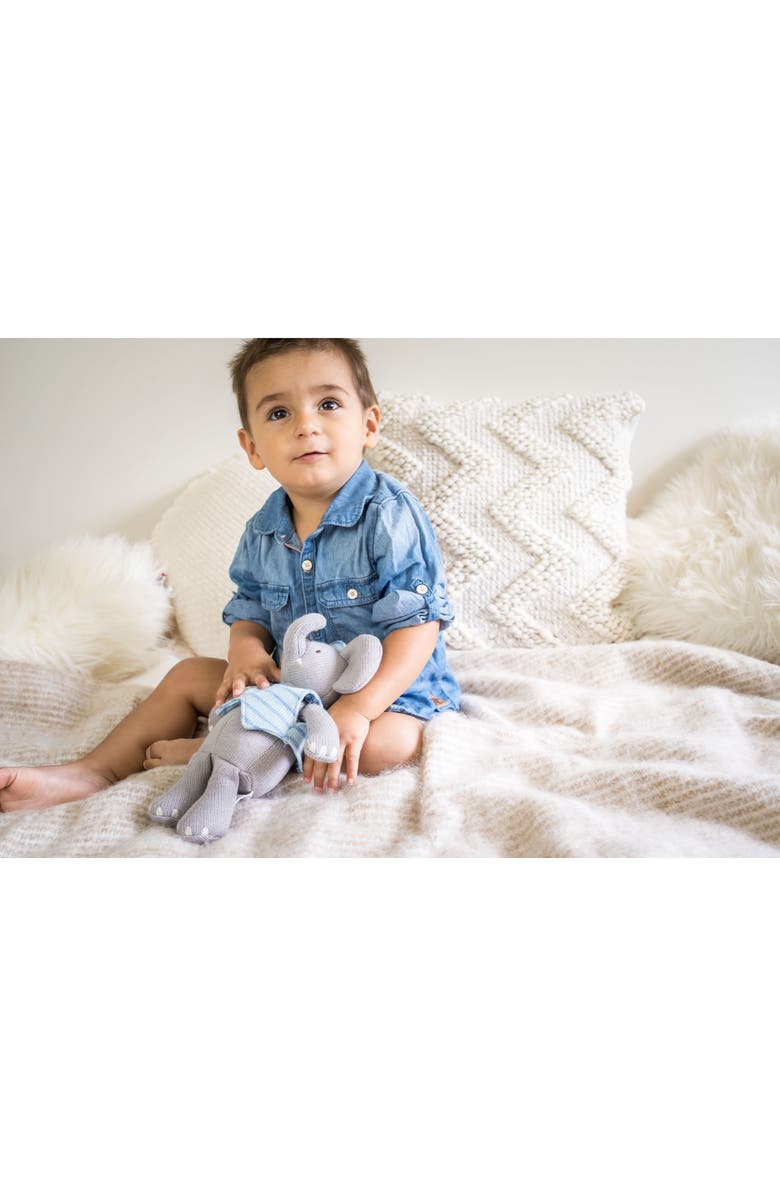 Tikiri Alvin the Elephant Knit Stuffed Animal, Alternate, color,