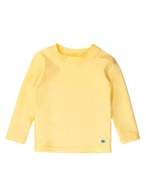 Ruggedbutts Boys Upf50+ Sun Protected Long Sleeve Rash Guard In Banana
