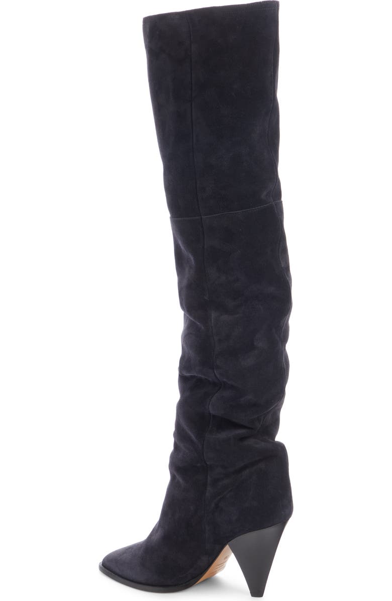 Isabel Marant Rira Scrunch Tall Boot, Alternate, color, Faded Black