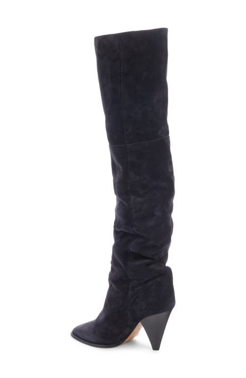 Isabel Marant Woman Boot Midnight Blue Size 6.5 Calfskin In Black