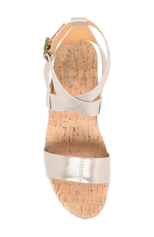 Kork-ease Yadira Ankle Strap Platform Sandal In Gold Metallic
