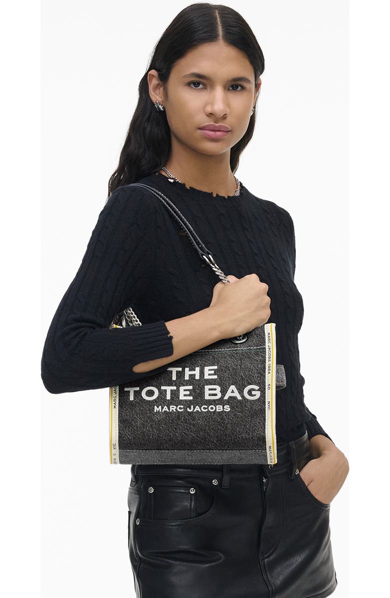 Marc Jacobs The Small Denim Tote, Alternate, color, Black Wash
