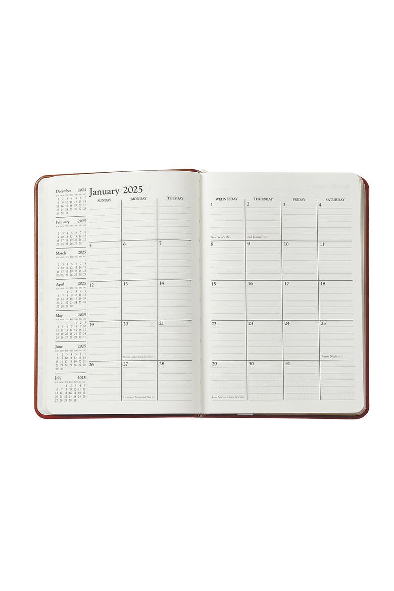 2026 Leather Daily Journal, Alternate, color, Black