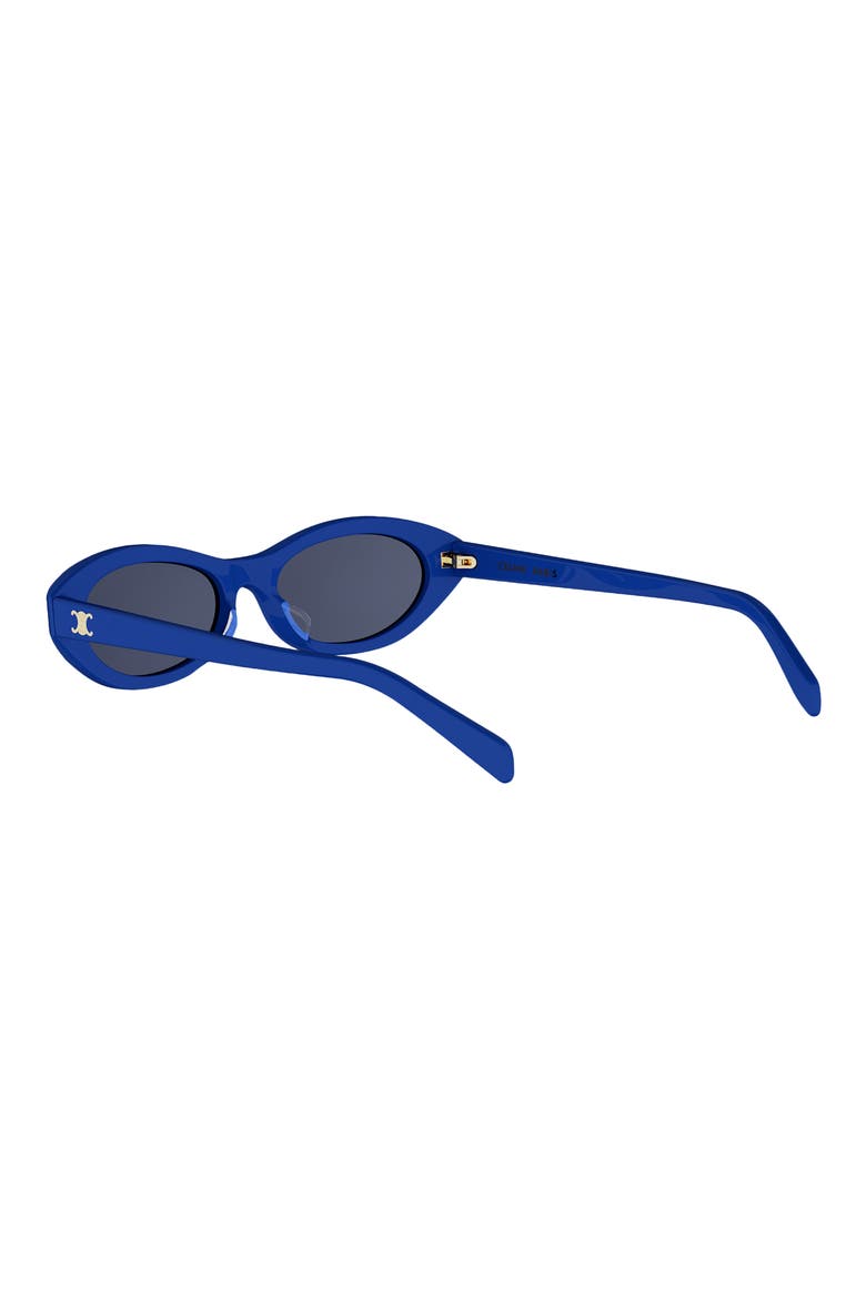 Triomphe Mini 54mm Oval Sunglasses, Alternate, color, SHINY BLUE / BLUE