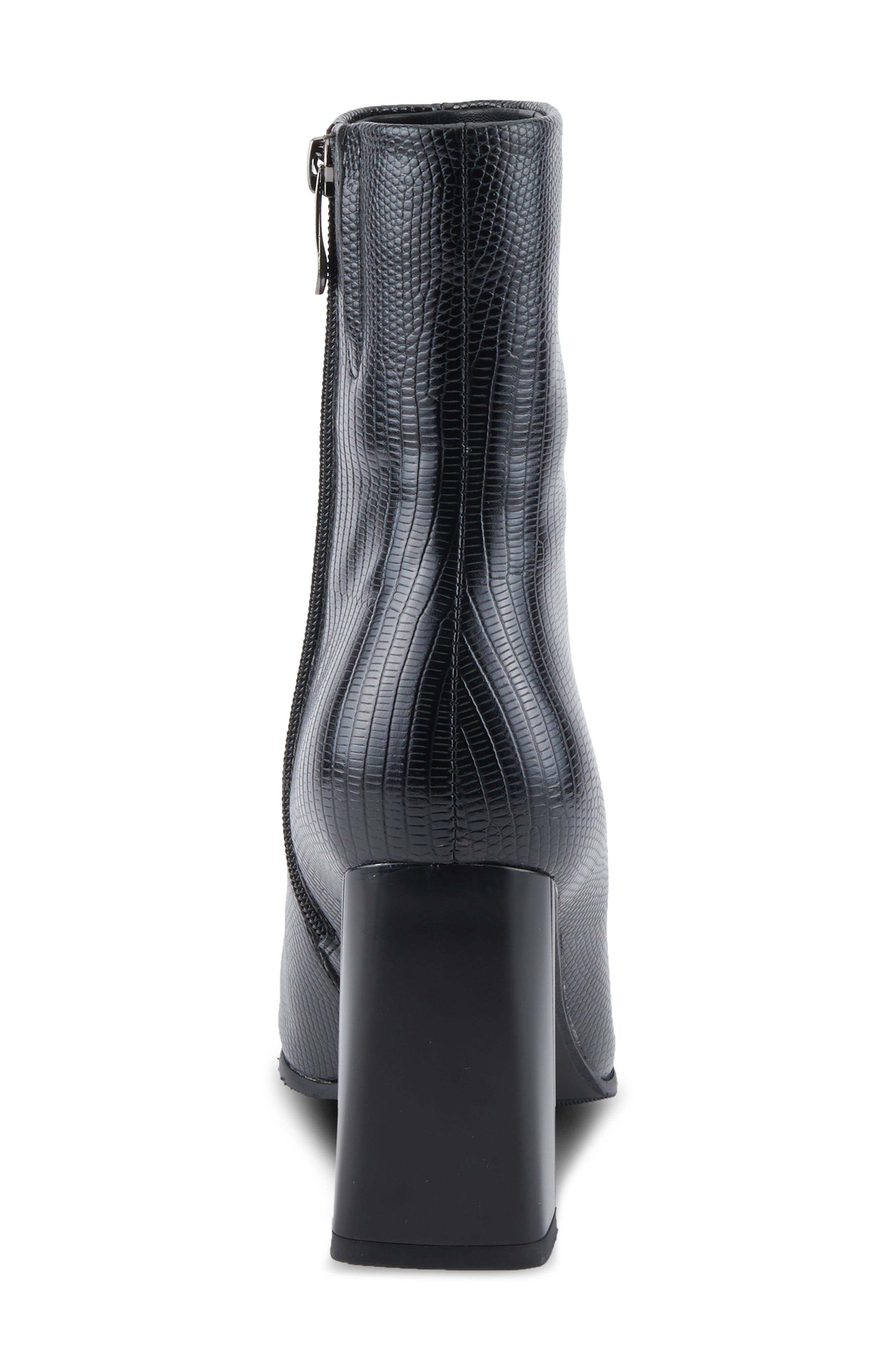 AZURA BY SPRING STEP Attention Snakeskin Embossed Bootie, Alternate, color, Black