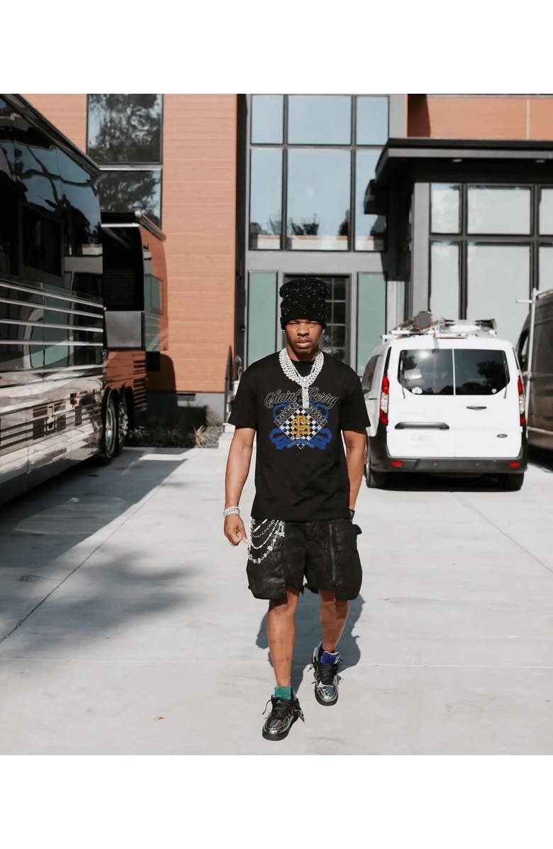 SAINT PERRY Monte Carlo Chess Crest Tees, Alternate, color, Black