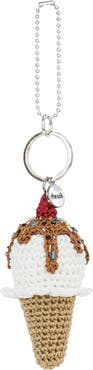 The Sak Yarnicharmz Hand Crochet Dangle - Ice Cream