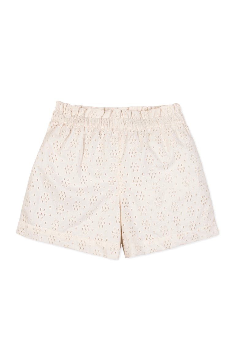 Kids' Organic Eyelet Tank and Short Set, Alternate, color, Natural Eyelet