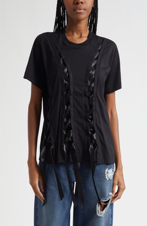トップス simone rocha SIMONE ROCHA Crystal-embellished stretch-jersey top | NET-A