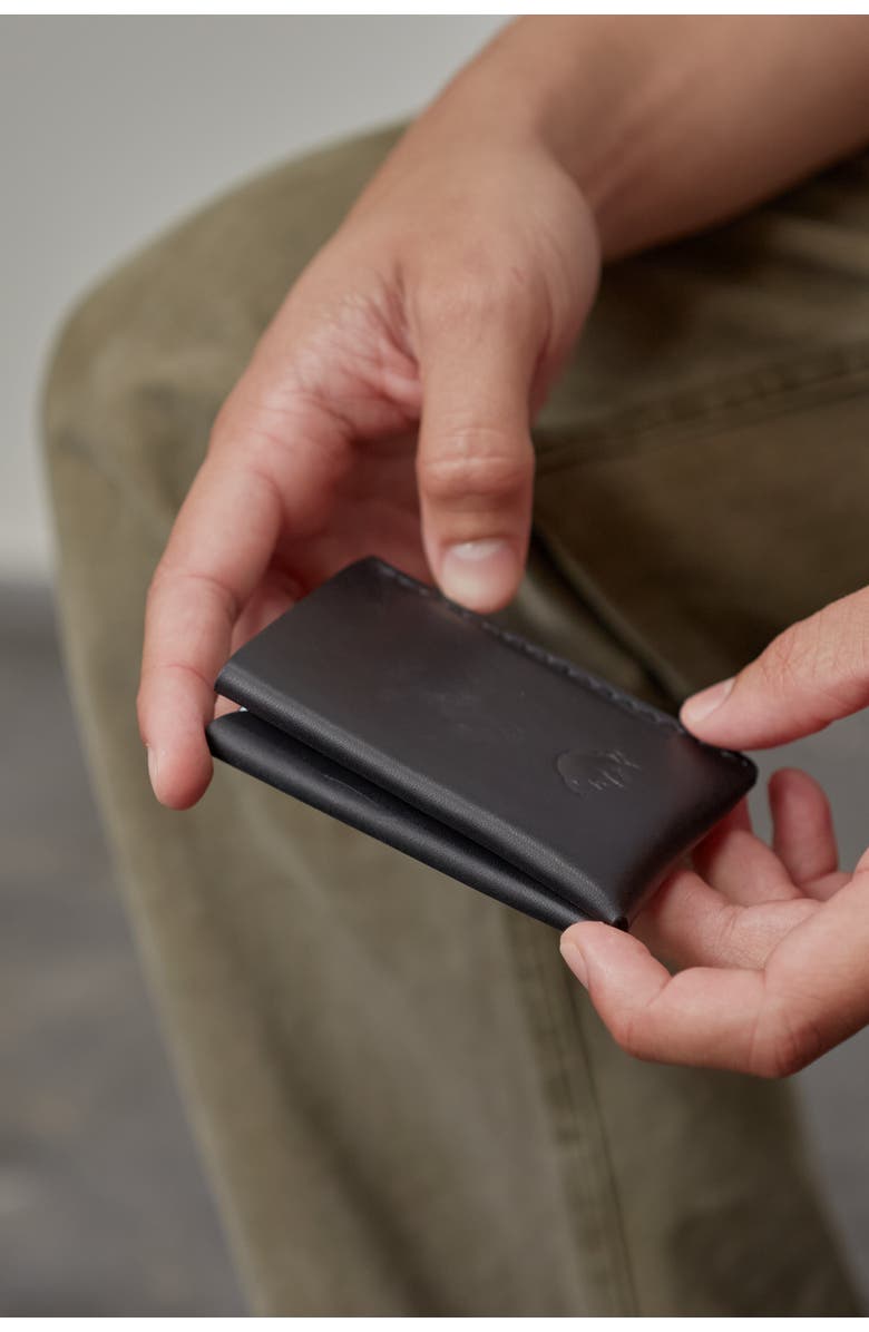 Ezra Arthur Minimalist Card Holder Wallet, Alternate, color, Black