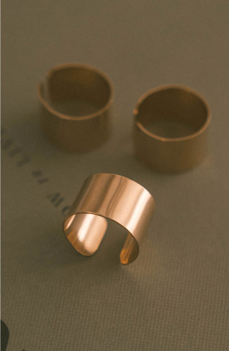 MADE BY MARY Luster Cigar Band Ring, Alternate, color, Silver