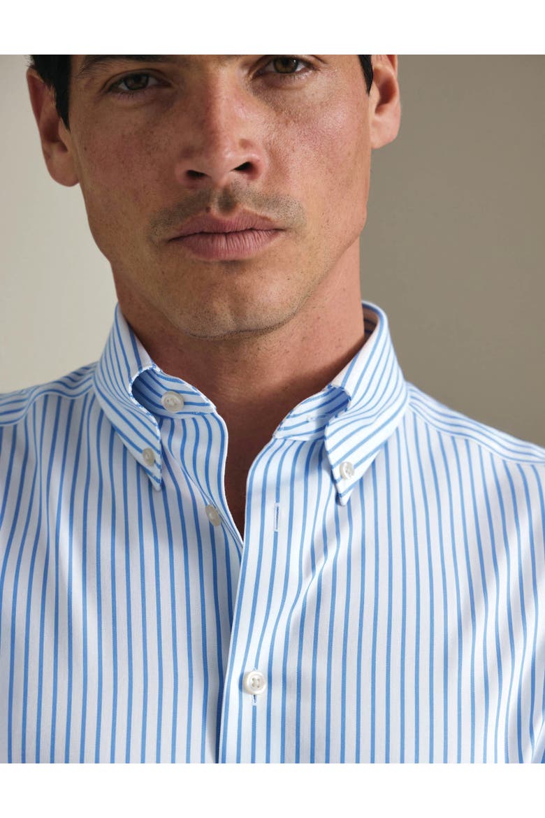Non-Iron Twill Button Down Shirt, Alternate, color, Cornflower Blue
