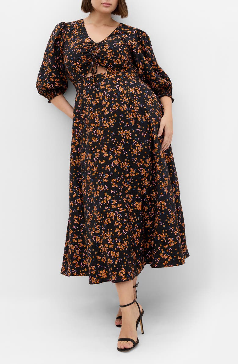 City Chic Jolene Floral Maxi Dress, Main, color, Baby Bunch