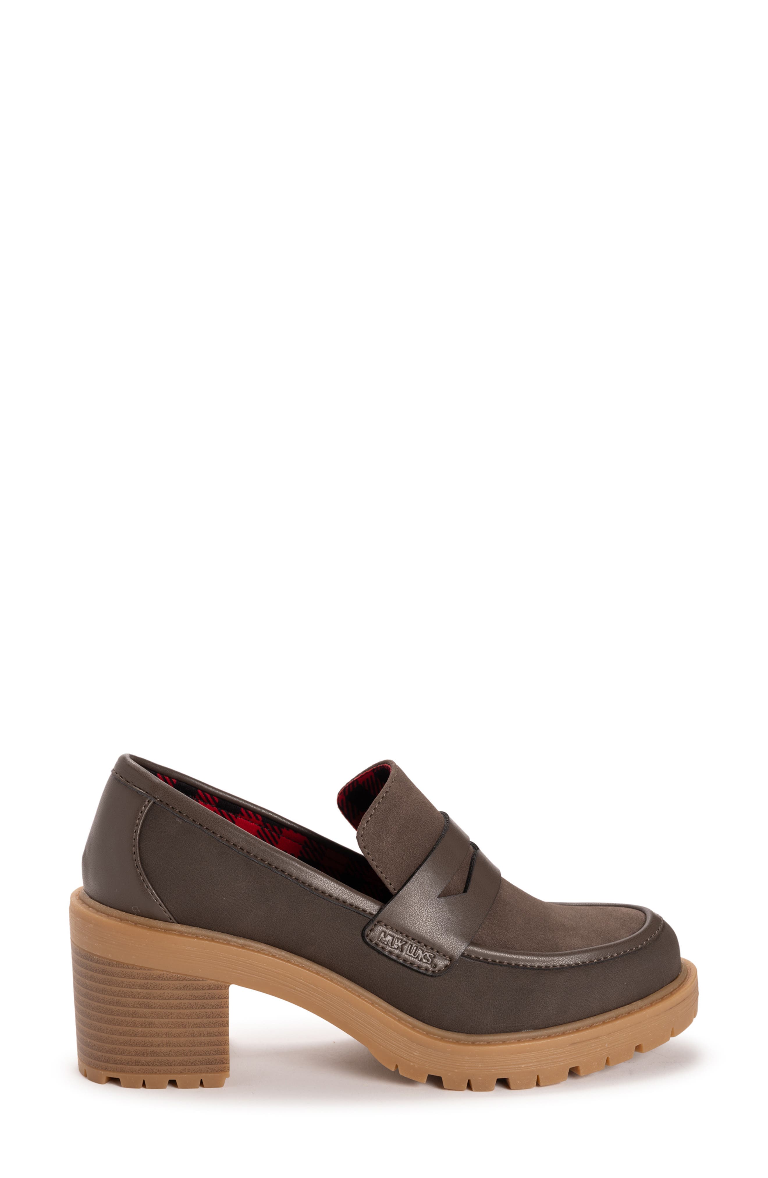 Leona Loafer Pump, Alternate, color, DARK BROWN