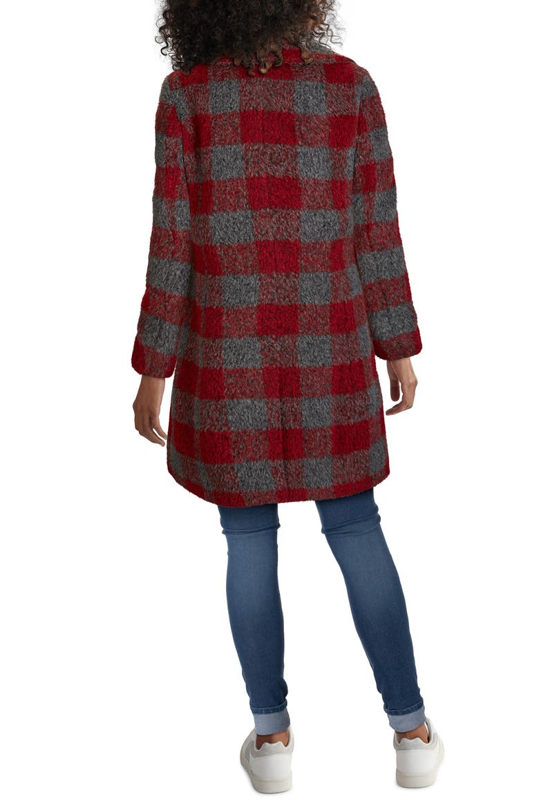Check Coat, Alternate, color, RED/ CHARCOAL