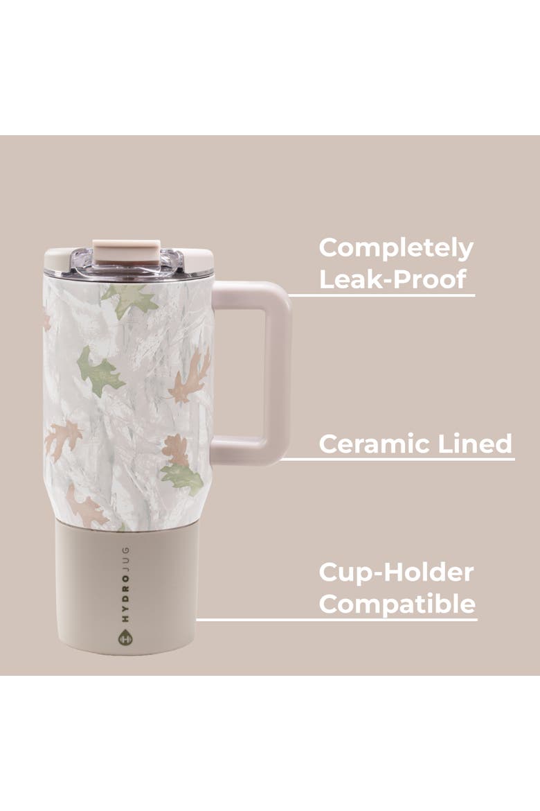 Coffee Traveler 20 oz - Leak-Resistant, Ceramic-Lined Insulated Travel Coffee Mug for Hot or Cold Drinks with Flip Lid, Alternate, color, Camo