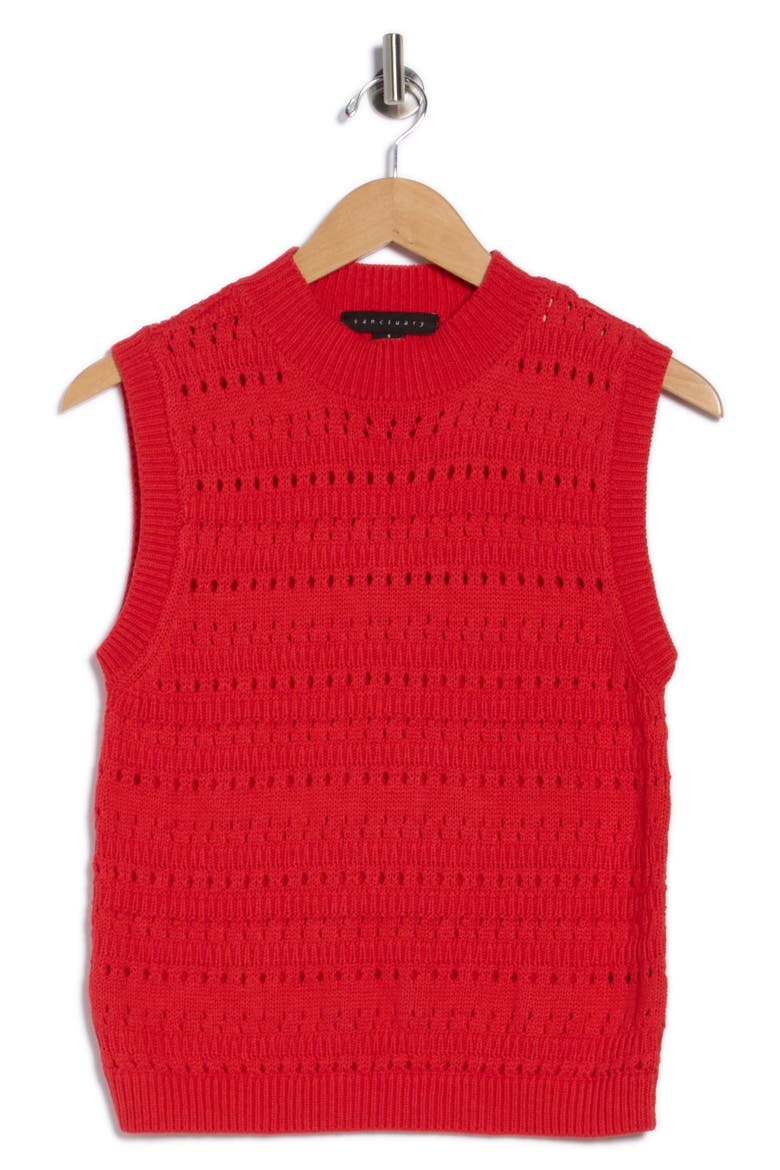 Cotton Sweater Vest, Alternate, color, BITTERSWEE