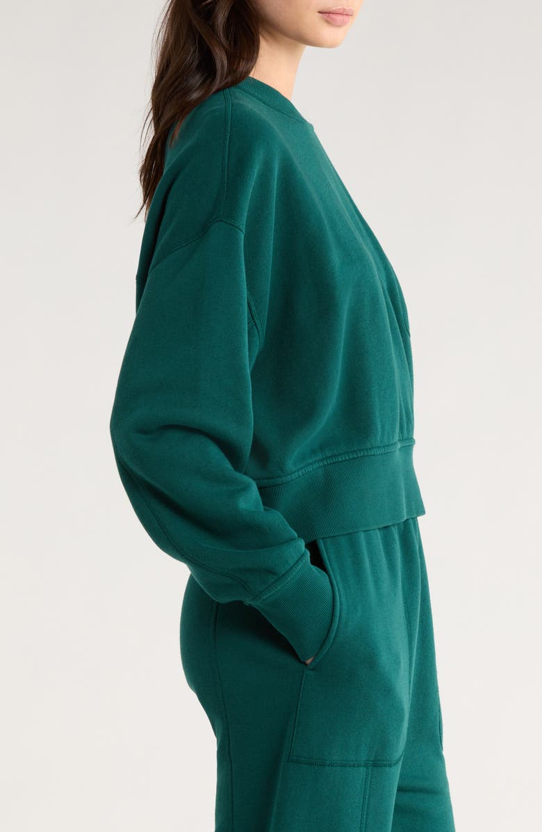 Lunya Silksweats Cotton & Silk Blend Sweatshirt, Alternate, color, Noble Green
