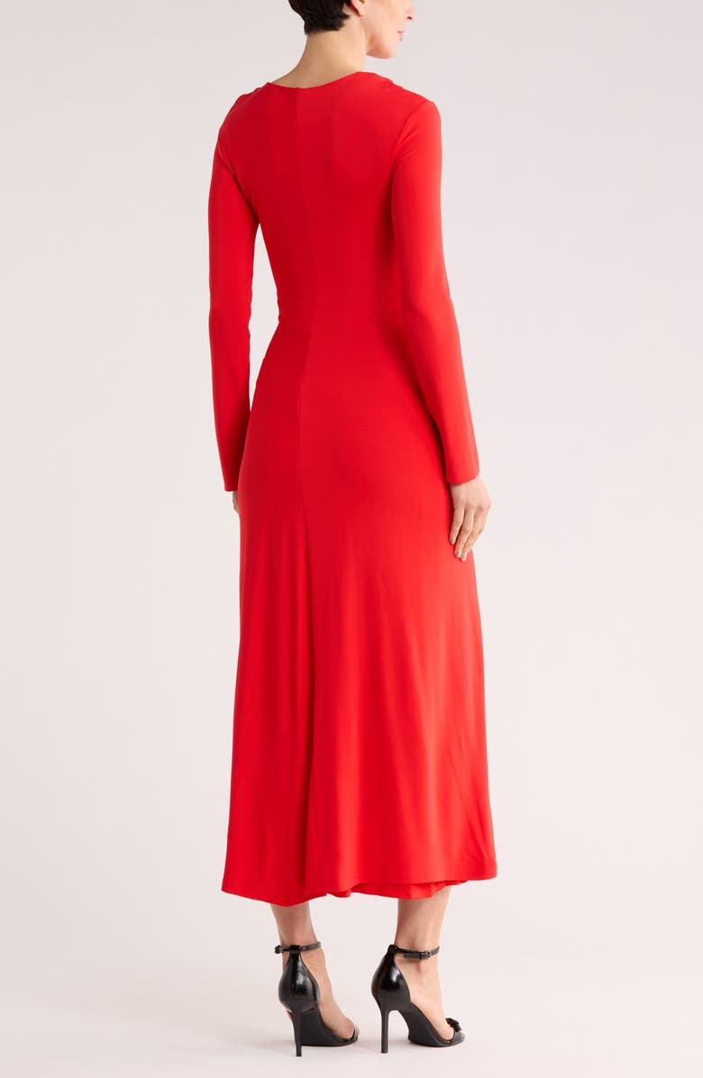 Simkhai Ferrera Long Sleeve Ruched Maxi Dress, Alternate, color, Fiery Red