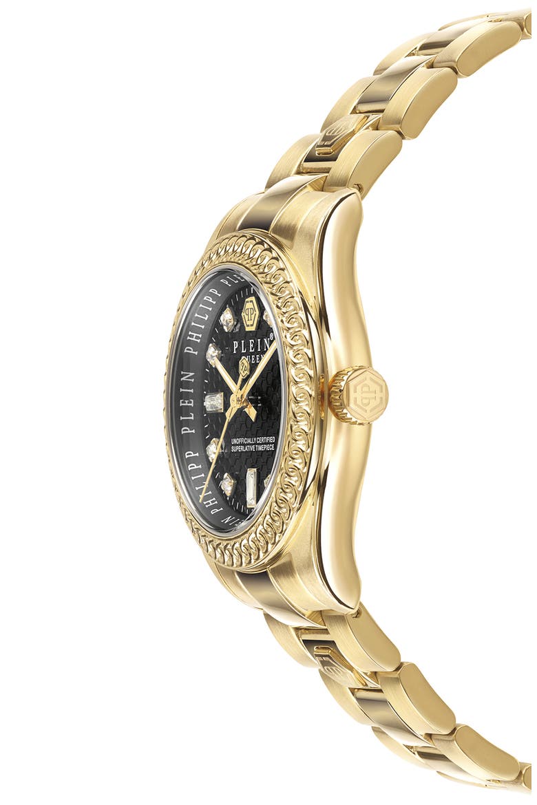 Queen Bracelet Watch, 36mm, Alternate, color, IP YELLOW GOLD
