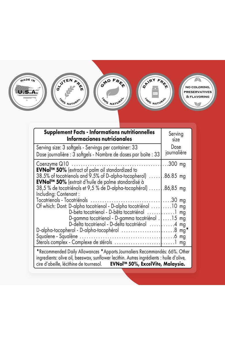 SuperSmart Coenzyme Q10 + Tocotrienols, Alternate, color, 