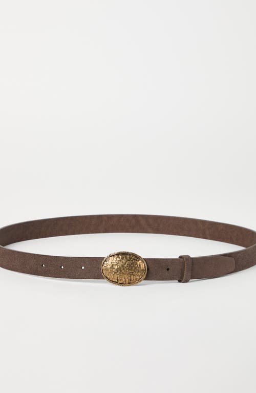 Brunello Cucinelli Belt With Detailed Buckle In Brown