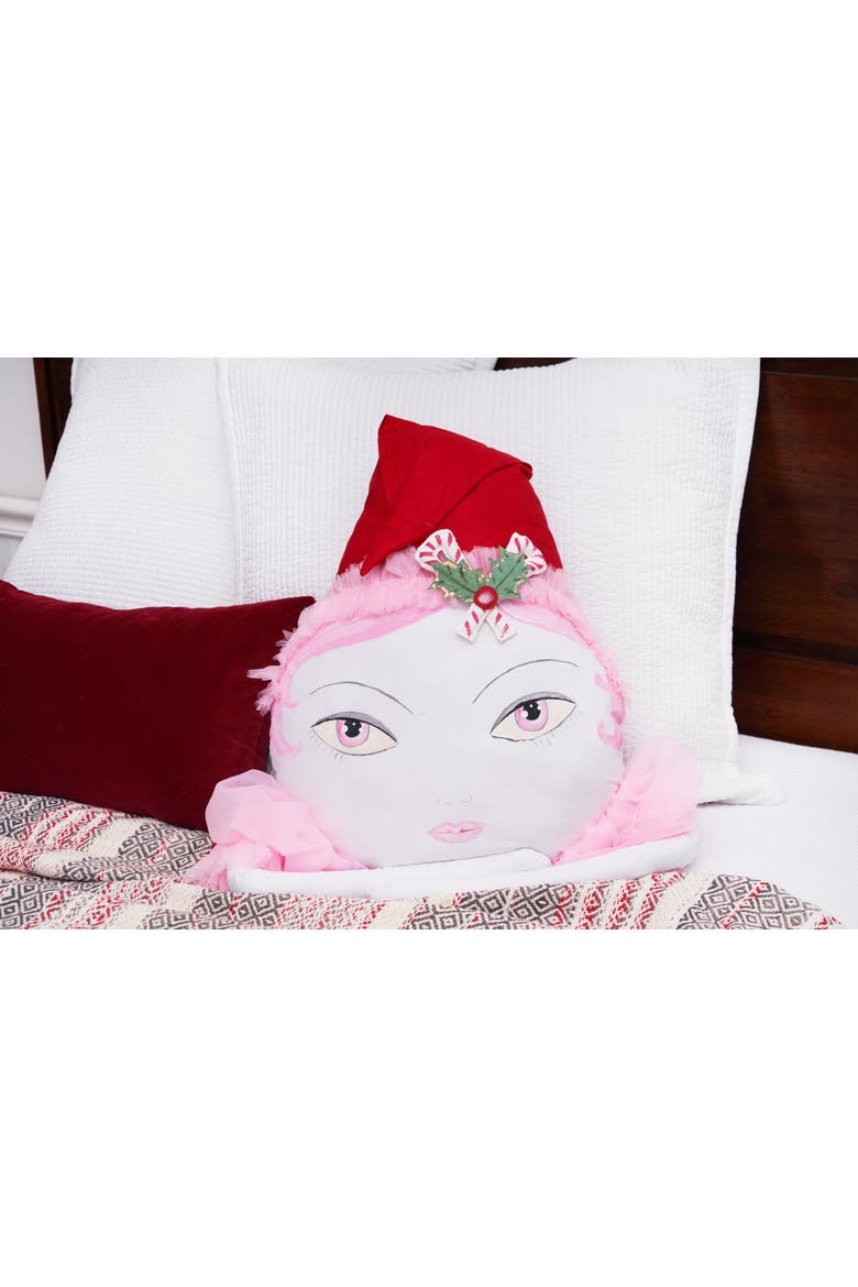Sugarplum Zombinaland Christmas XMAS Decorative Soft Figurine Pillow, Alternate, color, Pink