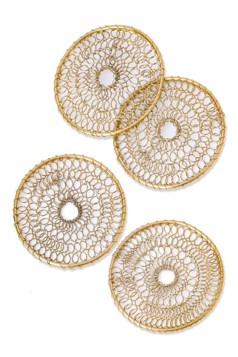 Set of Four Placemats, Main, color, GOLD