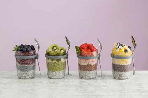 Kilner Parfait & Overnight Oats Jar Set, 350ml Glass Breakfast Jar With Spoon In Multi