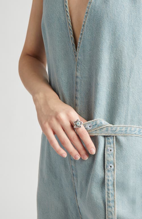 Shana Cave Blue Raspberry Flower Ring