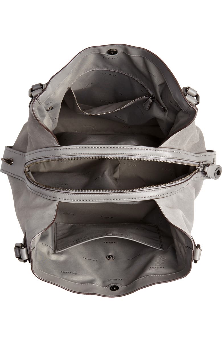 COACH Edie 42 Border Rivets Leather Shoulder Bag, Alternate, color,