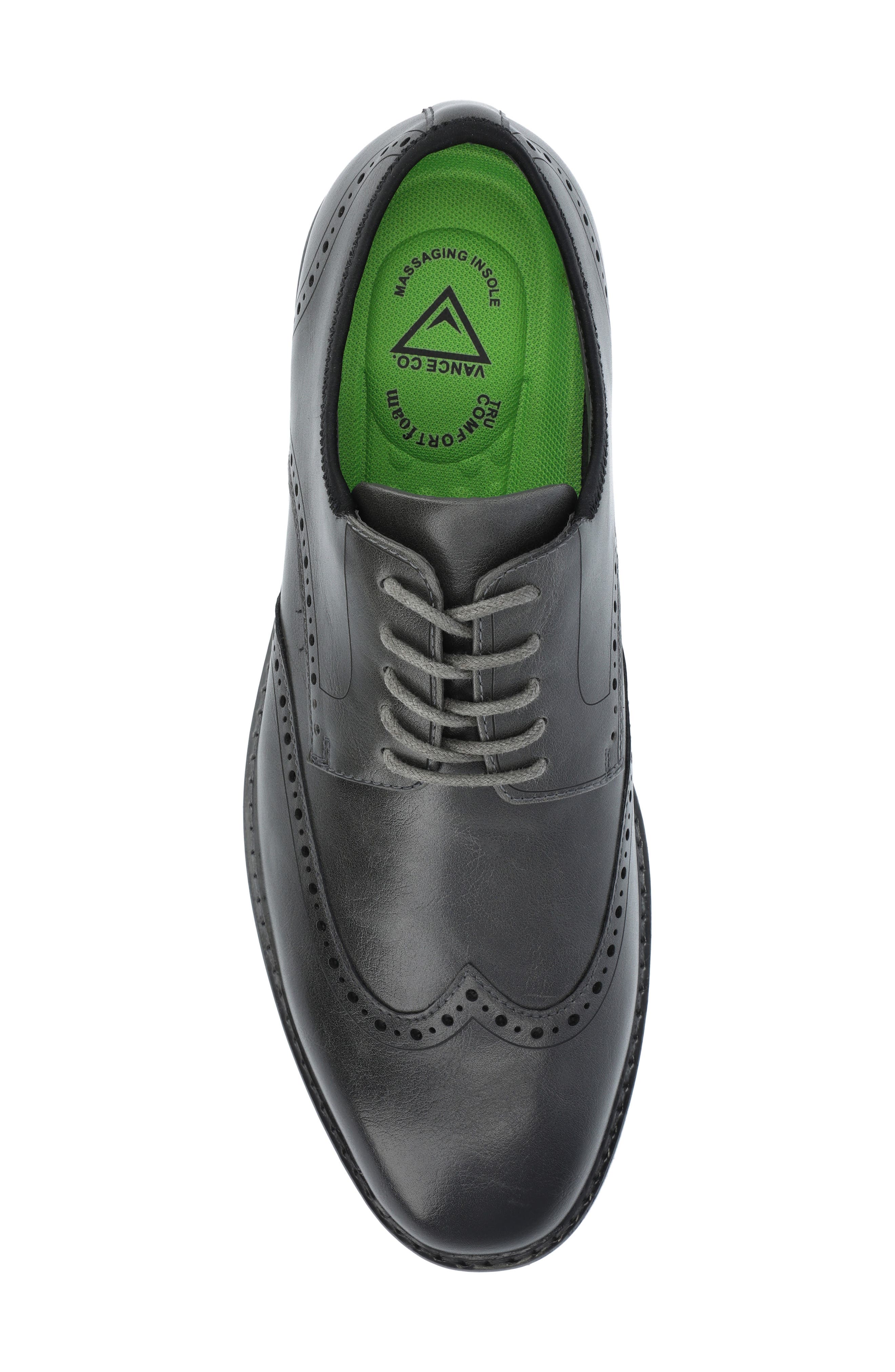 VANCE CO Ozzy Wingtip Hybrid Derby, Alternate, color, Charcoal