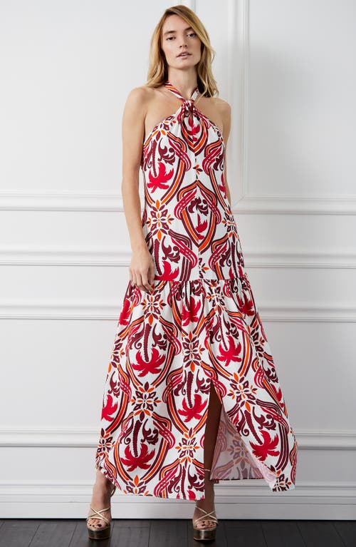 Ciebon Jordie Print Halter Maxi Dress