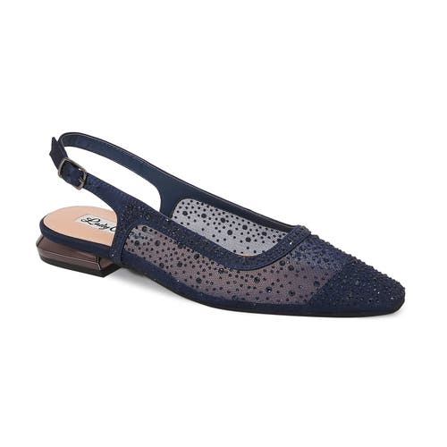 Lady Couture Rhinestone Mesh Flat