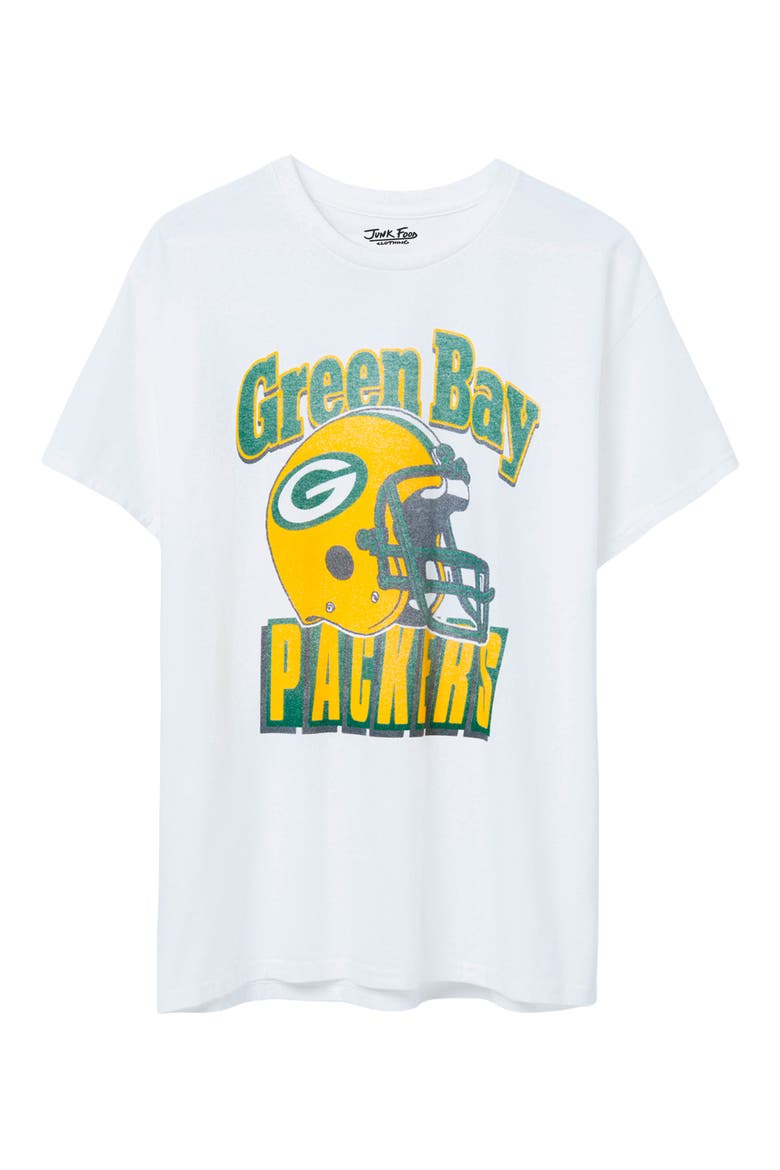 Green Bay Packers Throwback Helmet Cotton Graphic T-Shirt, Main, color, WHITE