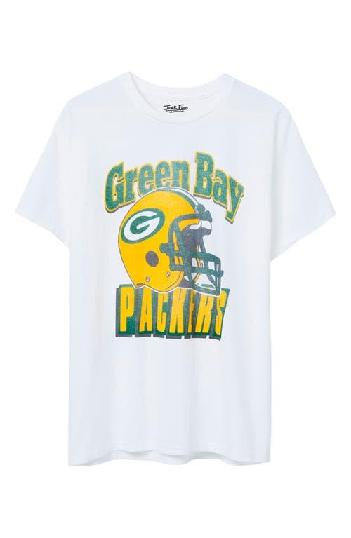 Junk Food Green Bay Packers Throwback Helmet Cotton Graphic T-shirt In White