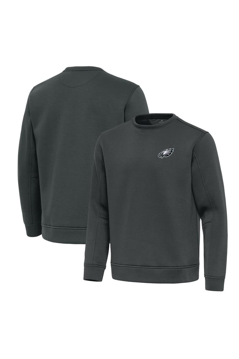 Men's Antigua Pewter Philadelphia Eagles Relevant Lightweight Pullover Sweatshirt, Main, color, Pewter