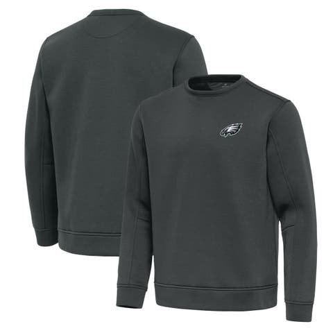 Men's Antigua Pewter Philadelphia Eagles Relevant Lightweight Pullover Sweatshirt