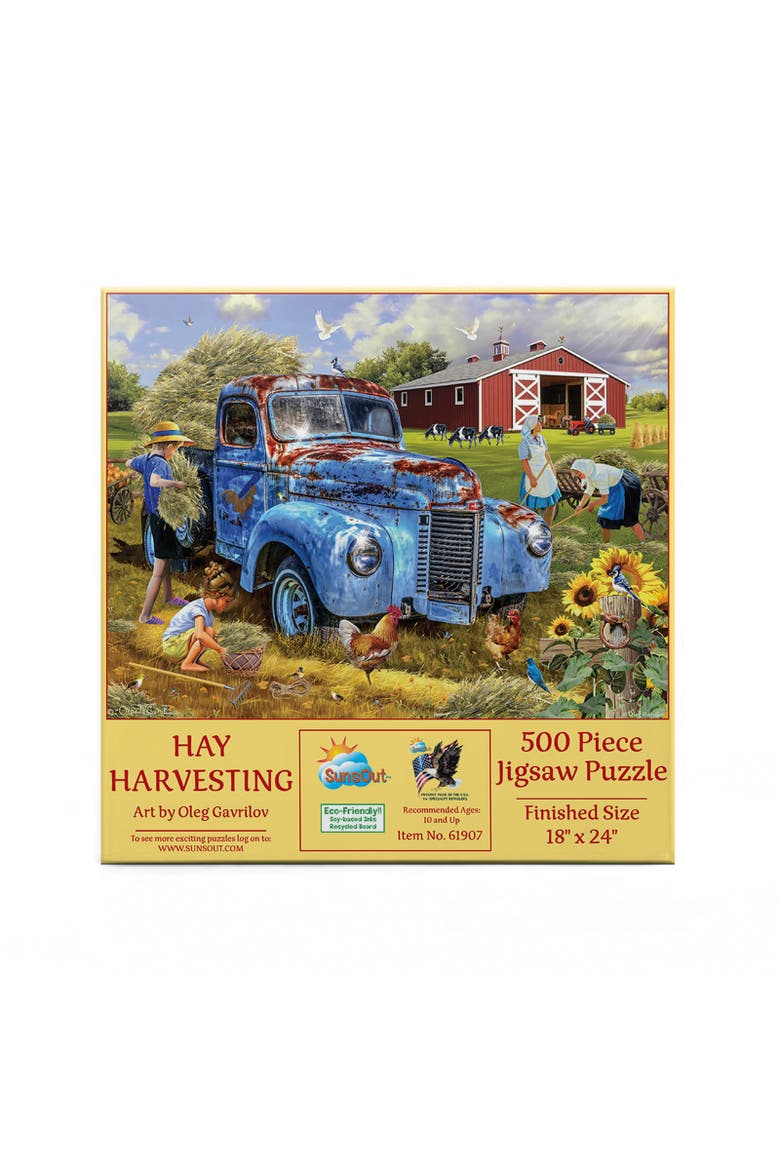 Hay Harvestng 500 piece Jigsaw Puzzle for Adults, Alternate, color, Multicolor