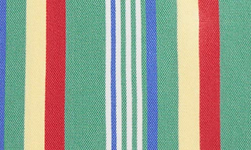 Polo Ralph Lauren Striped Cotton Mesh Polo Shirt In Haven Green Multi