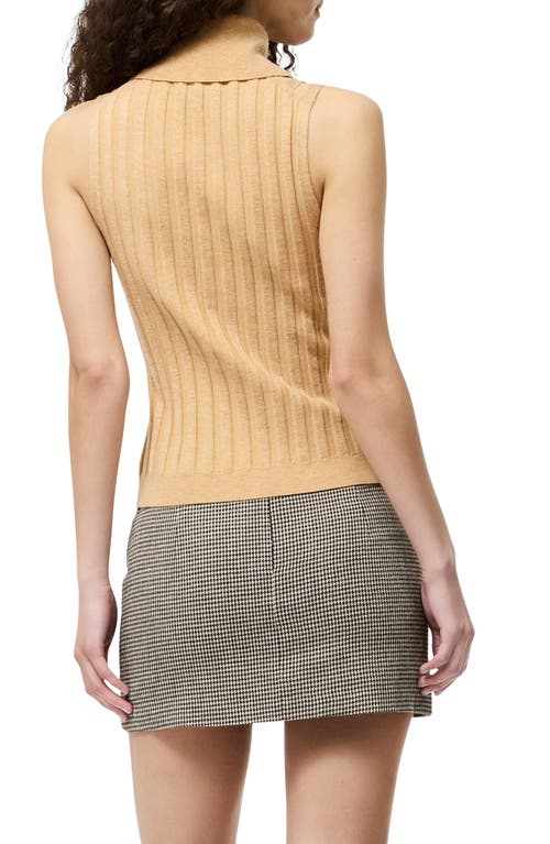 French Connection Padma Fine Knit Turtleneck Tank Top In Neutral