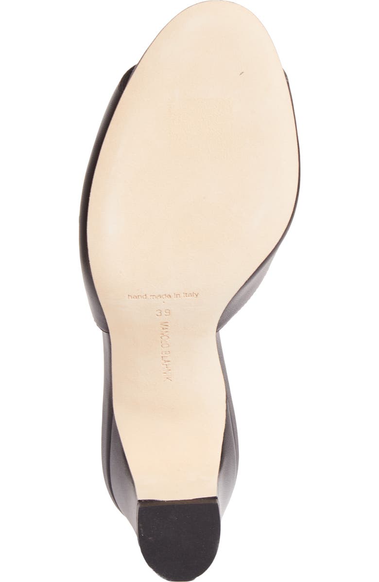 Manolo Blahnik Rapallarbar Block Heel Slide Sandal, Alternate, color, Black