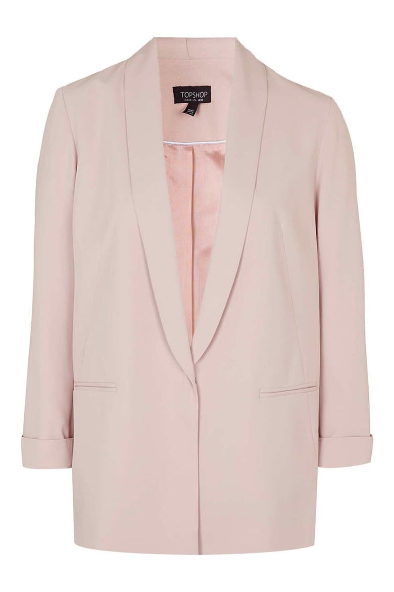 Boyfriend Blazer Jacket, Alternate, color, NUDE