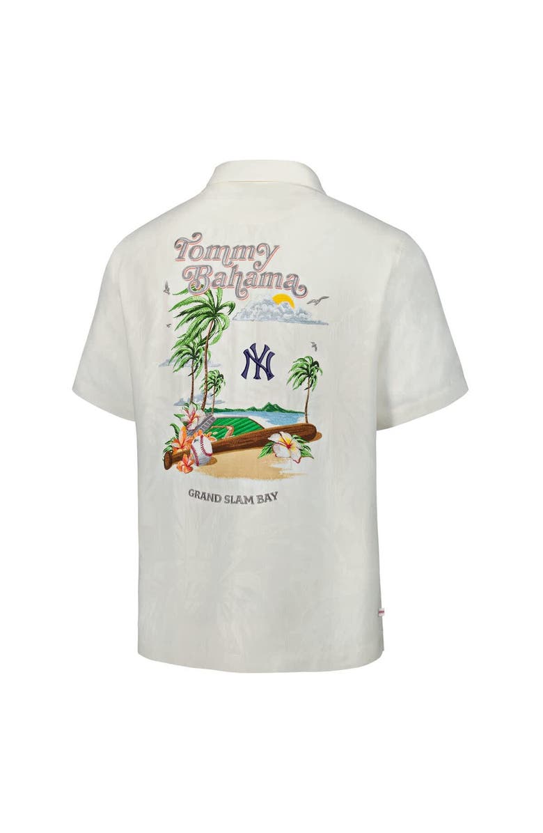 Tommy Bahama Men's Tommy Bahama  White New York Yankees Grand Slam Bay Camp Button-Up Shirt, Alternate, color, White