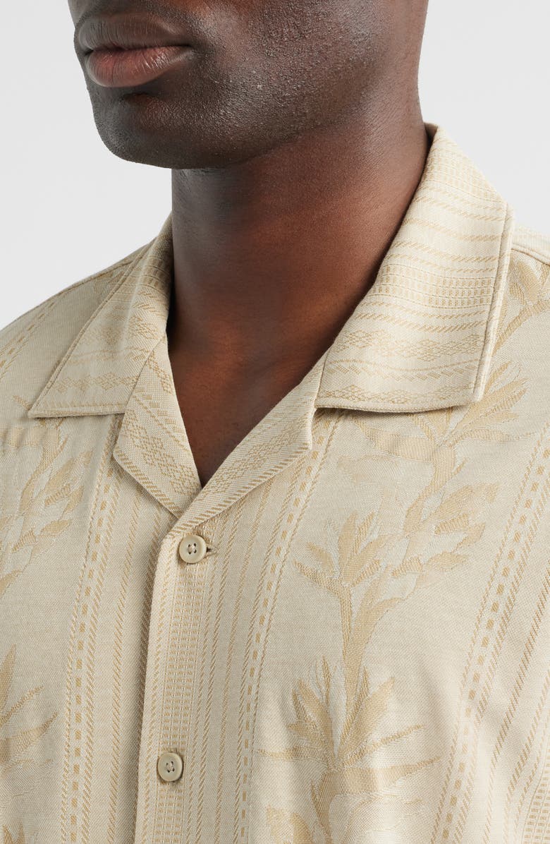 Tommy Bahama Palm Fresco Beach IslandZone<sup>®</sup> Button-Up Camp Shirt, Alternate, color, Stone Khaki