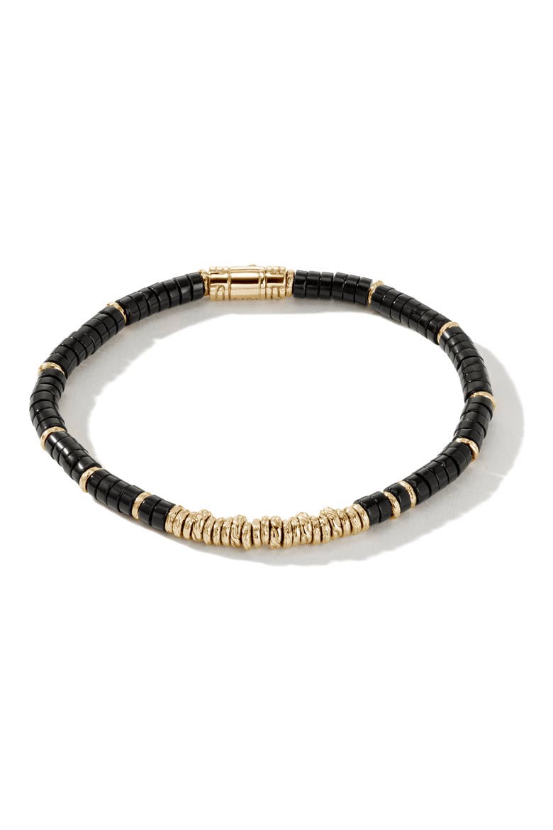 Heishi Bracelet, Gemstones, Gold, Main, color, GOLD/ BLACK