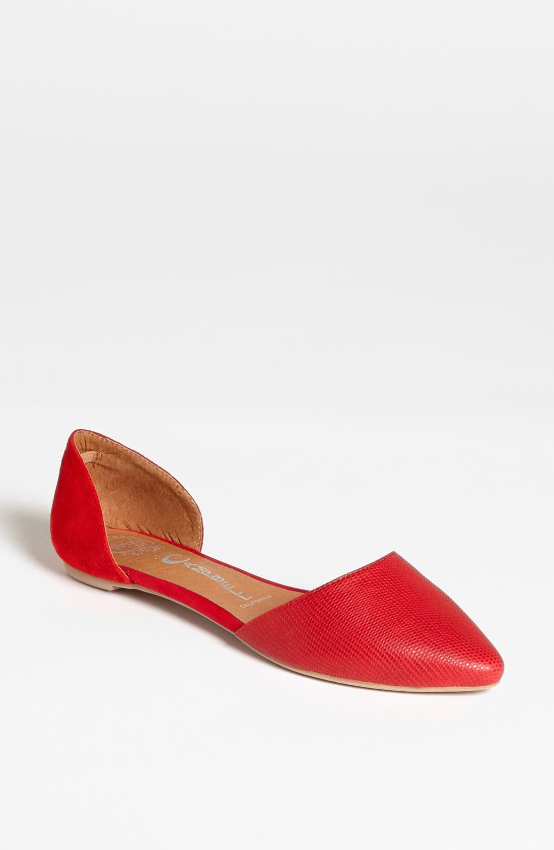 'In Love' Flat, Main, color, RED LIZARD/ RED SUEDE