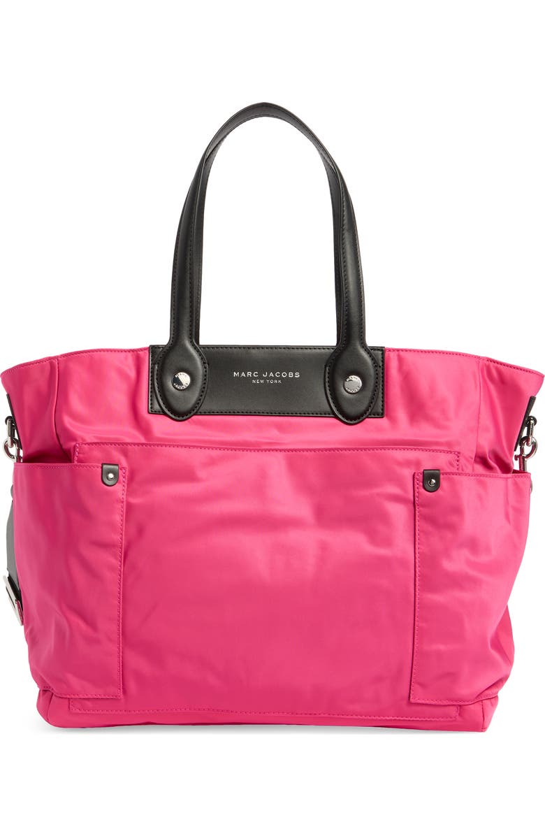 Marc Jacobs Preppy Nylon Baby Bag, Main, color, Hot Pink