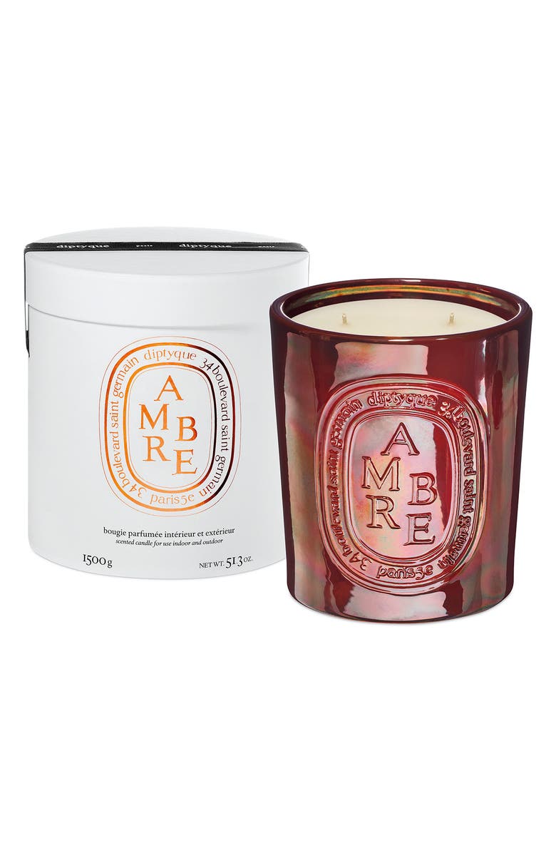 Diptyque Le Ambre Large Candle, Alternate, color,