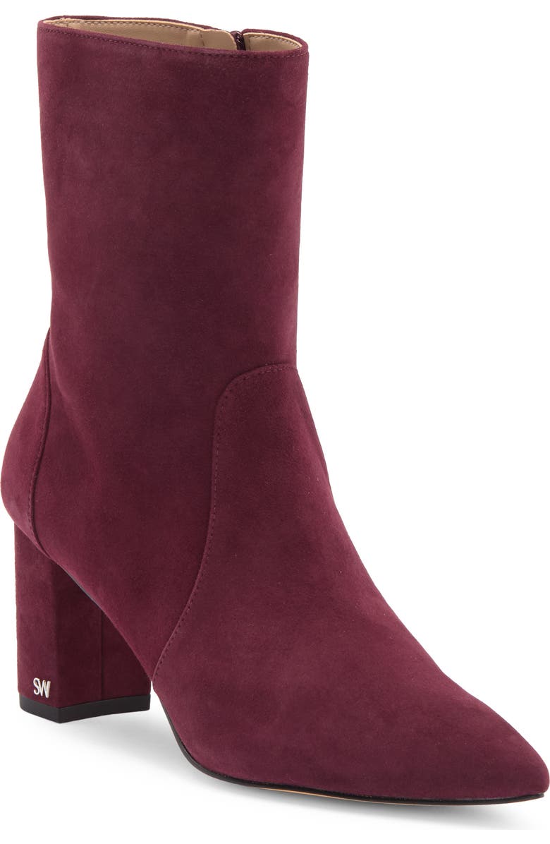 Stuart Weitzman Renegade Block Heel Bootie, Main, color, Cabernet